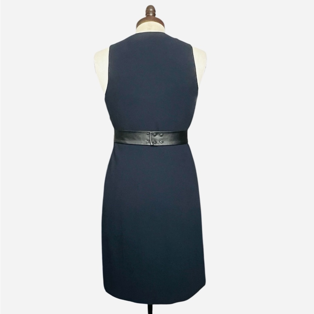 NWT 4. collective Wrap* Dress Navy SZ 10 Minimalist Office Intern Sleeveless - Picture 2 of 13